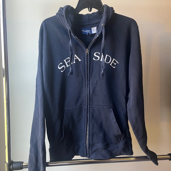 Seaside Navy Zipped Sweatshirt - Picture 1 of 1